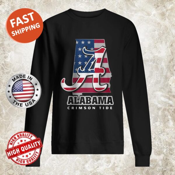 Alabama Crimson Tide American Flag Sweater