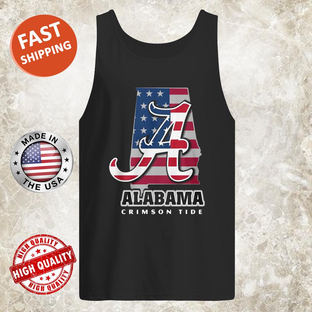 Alabama Crimson Tide American Flag Tank Top