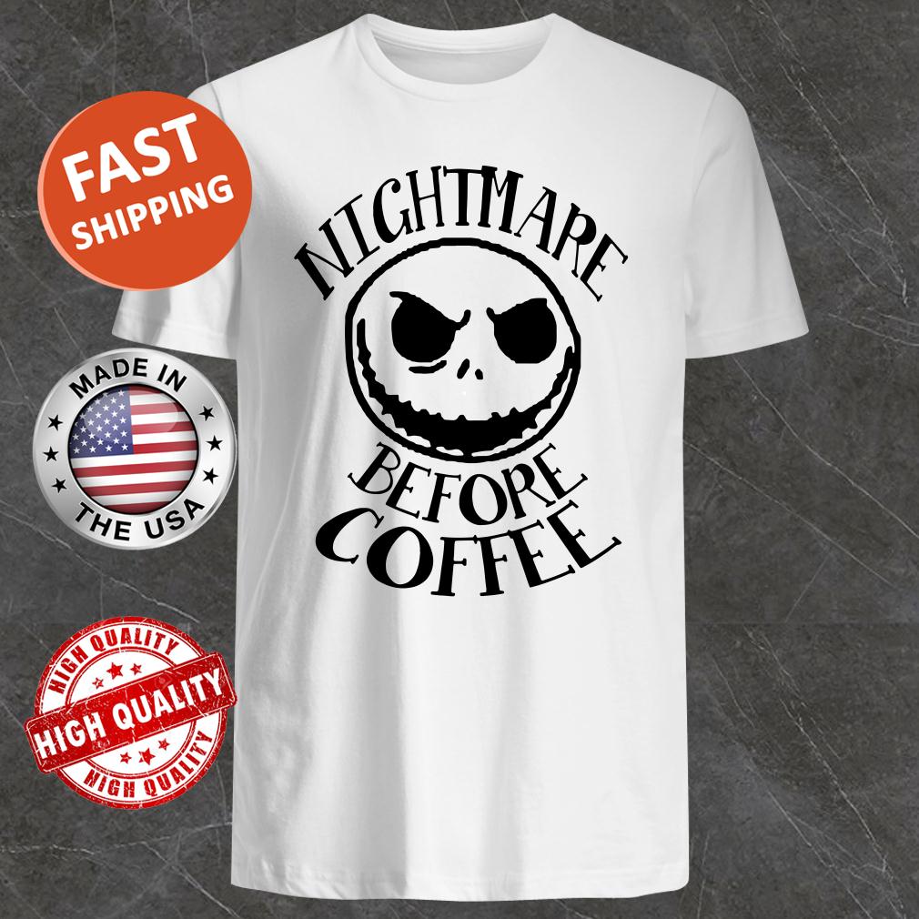 Jack Skellington Nightmare Before Coffee Shirt