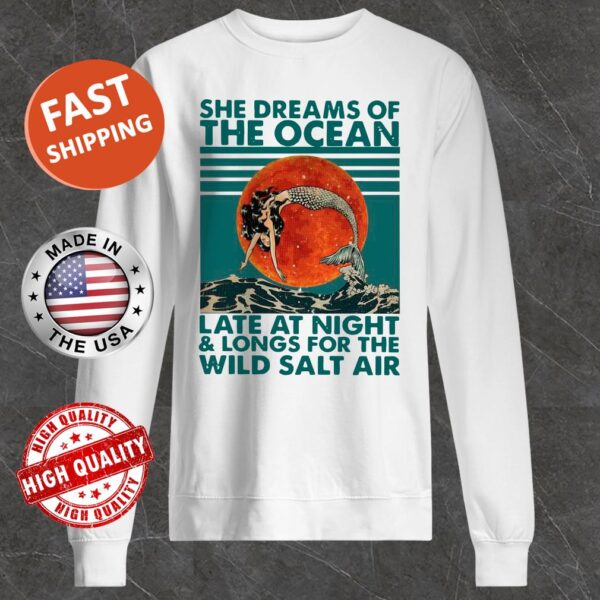 She Dreams Of The Ocean Late At Night And Longs For The Wild Salt Air Moon Vintage Sweater Sweater