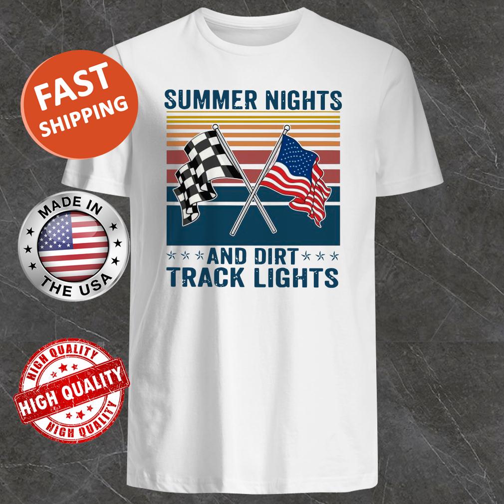 Summer Nights And Dirt Track Lights Vintage Shirt, Tank Top, Hoodie, Sweater
