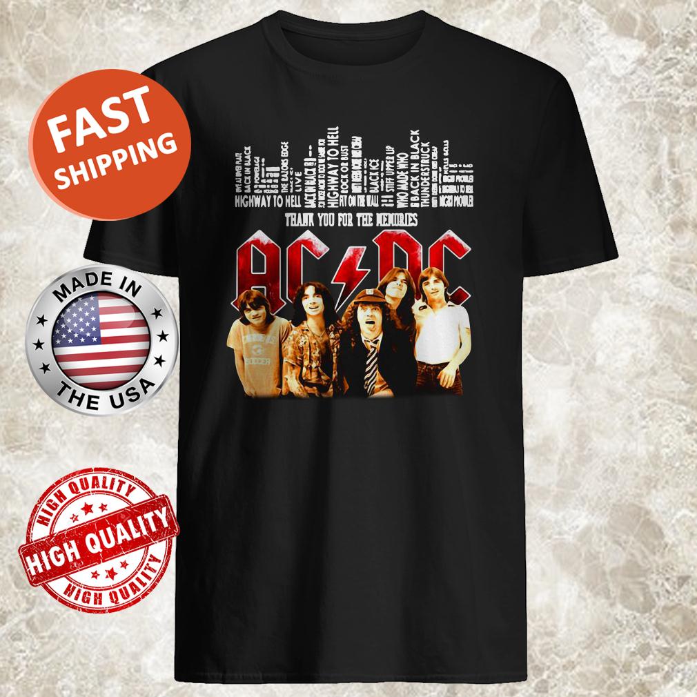 Thank you for the memories AC DC Shirt