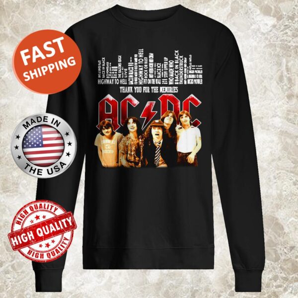 Thank you for the memories AC DC Sweater