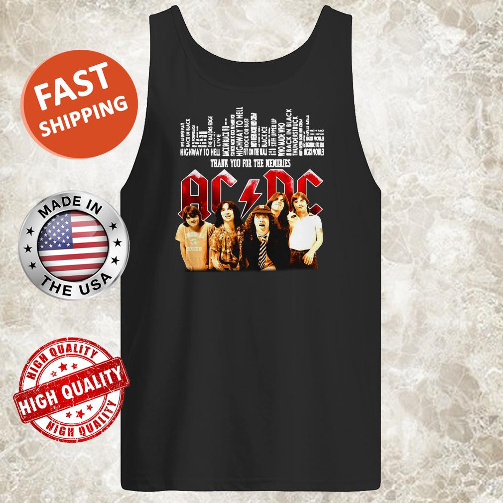Thank you for the memories AC DC Tank Top