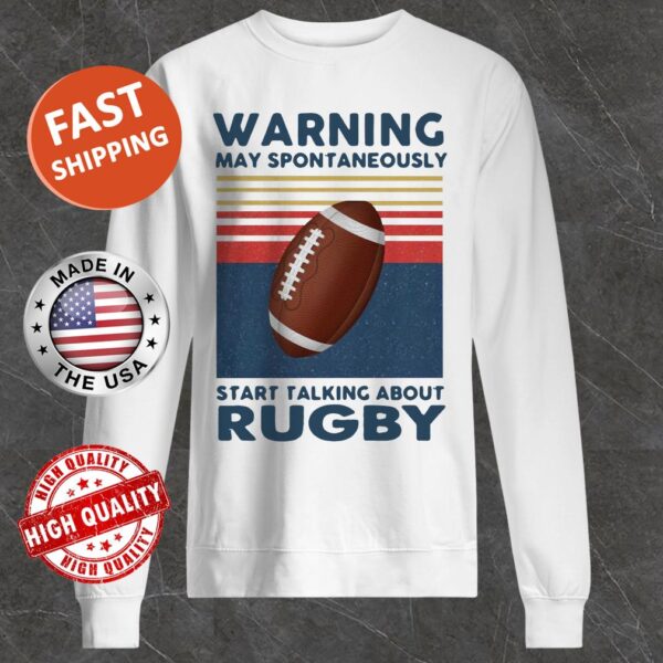 Warning may spontaneously start talking about rugby vintage Sweater