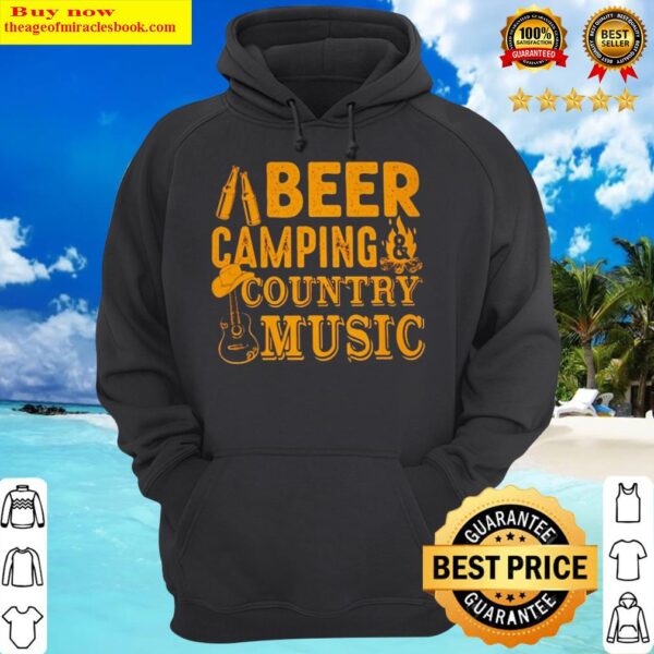 Beer camping country music Hoodie