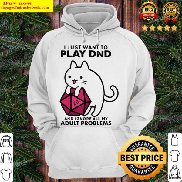 Cat I just want to play DnD and ignore all my adult problem Hoodie
