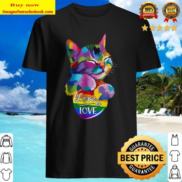 Cat LGBT Love Is Love Shirt