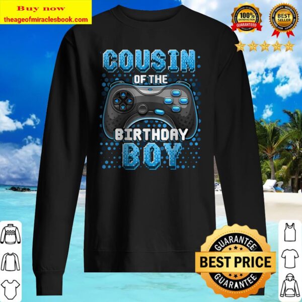 Cousin of the Birthday Boy Matching Video Game Birthday Gift Sweater