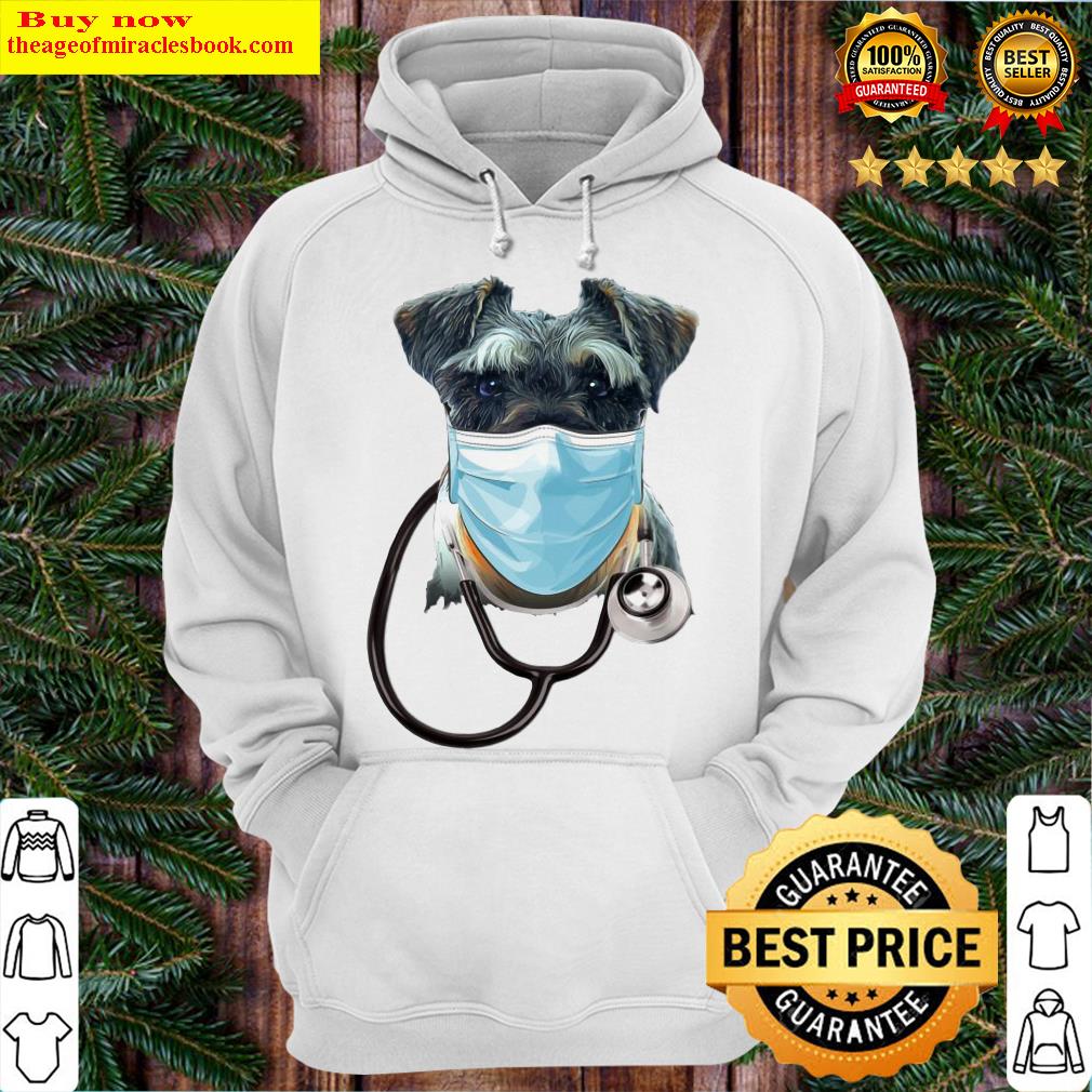 Doctor Schnauzer face mask stethoscope Hoodie