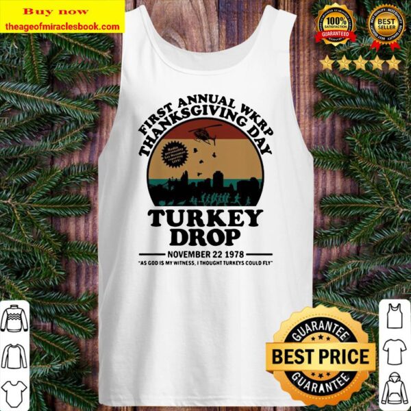First Annual Wkrp Thanksgiving Day Turkey Drop November 22 1978 Vintage Retro Tank top