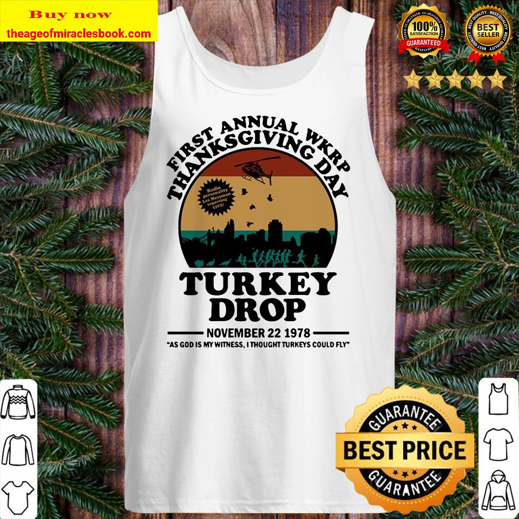 First annual Wkrp thanksgiving day Turkey Drop vintage Tank top