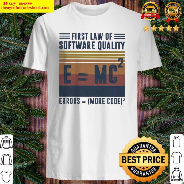 First law of software quality errors more code vintage Shirt