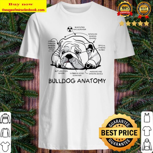 Funny Cute English Bulldog Anatomy Dog Biology Gift Shirt
