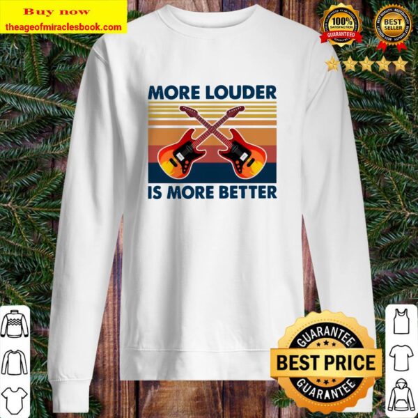 Guitar More Louder Is More Better Vintage Retro Sweater