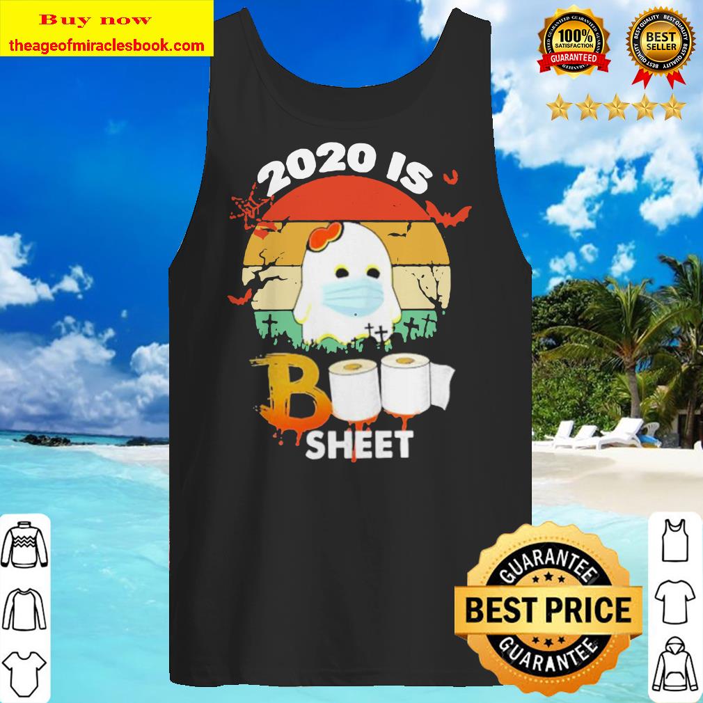 Halloween ghost face mask 2020 is boo sheet vintage Tank top
