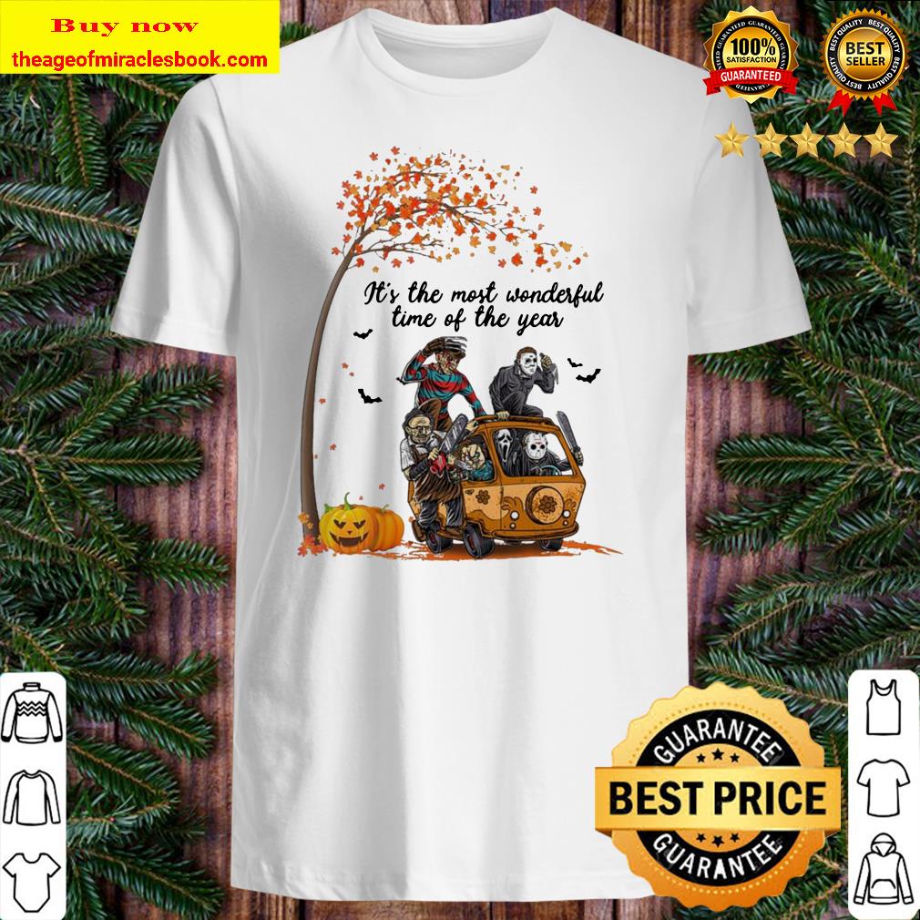 Horror movie character pumpkin It’s the most wonderful time of the year Halloween Shirt