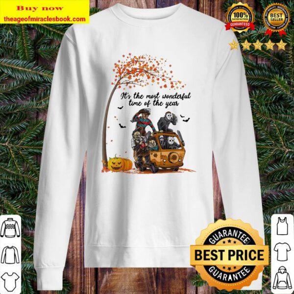 Horror movie character pumpkin It’s the most wonderful time of the year Halloween Sweater