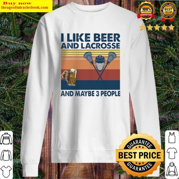 I like Beer and Lacrosse and Maybe 3 people vintage Sweater 1