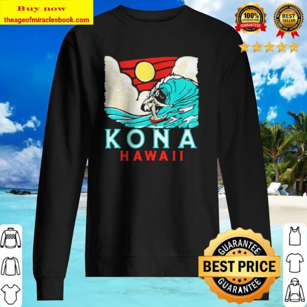 Kona Hawaii vintage surfer retro vibe 80 Sweater