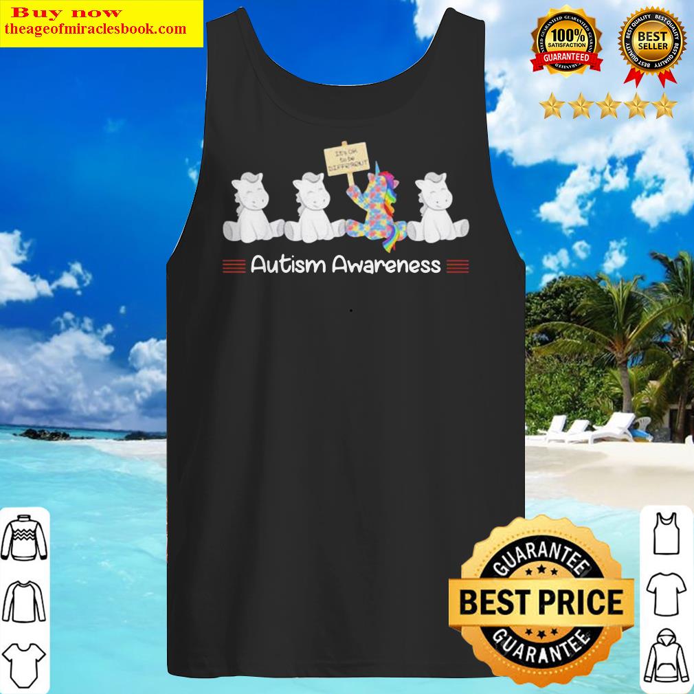 LGBT Unicorn Autism Awareness It’s Okay To Be Different Tank Top