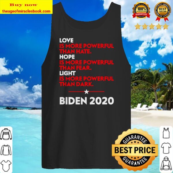 Love Hope Light Vote Democrat Joe Biden 2020 Premium Tank top