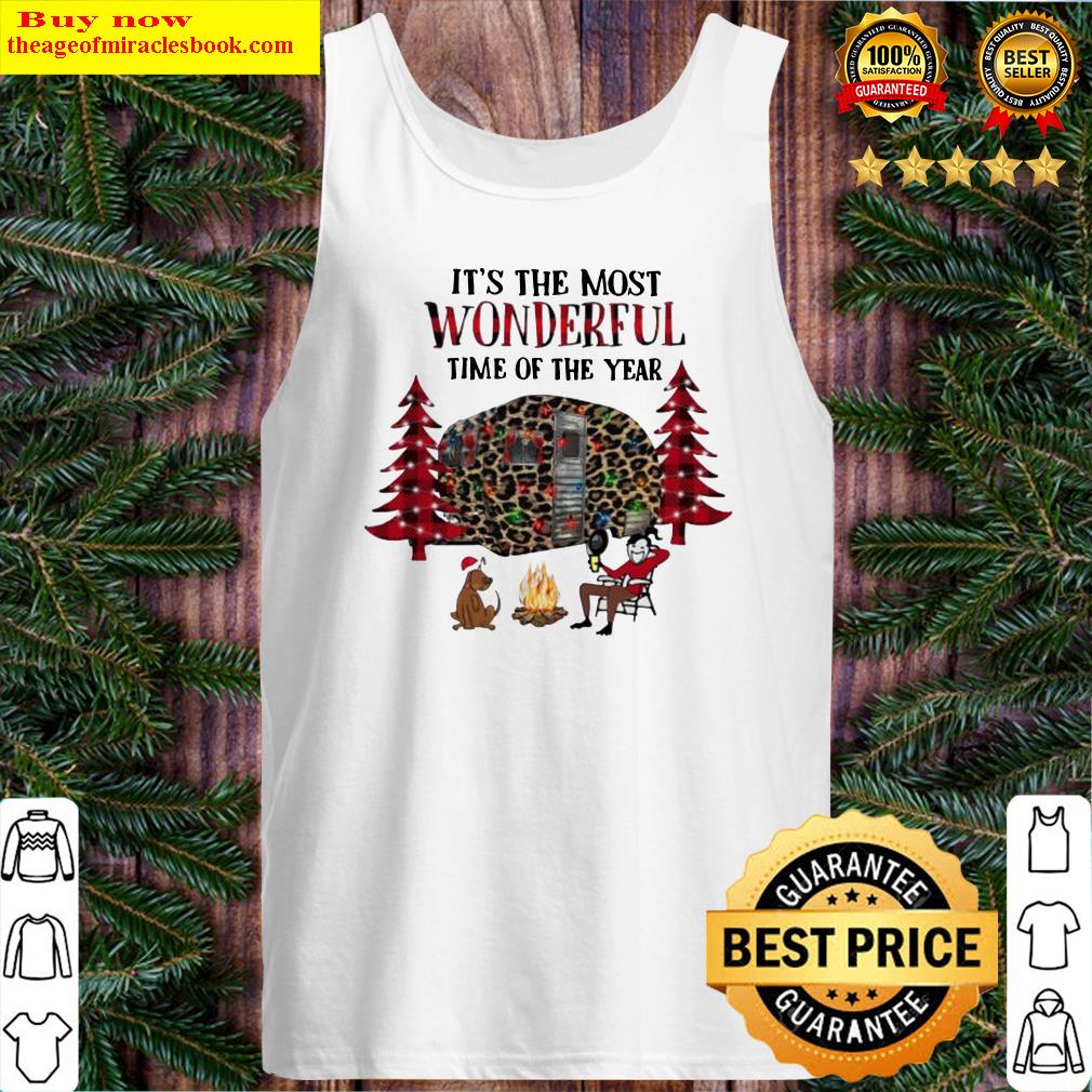 Merry christmas camping it’s the most wonderful time of the year dog leopard Tank Top