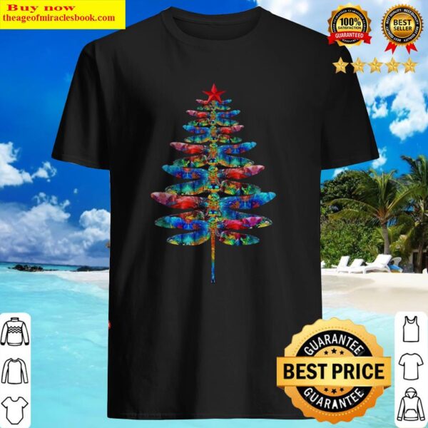 Merry christmas dragonflies tree Shirt