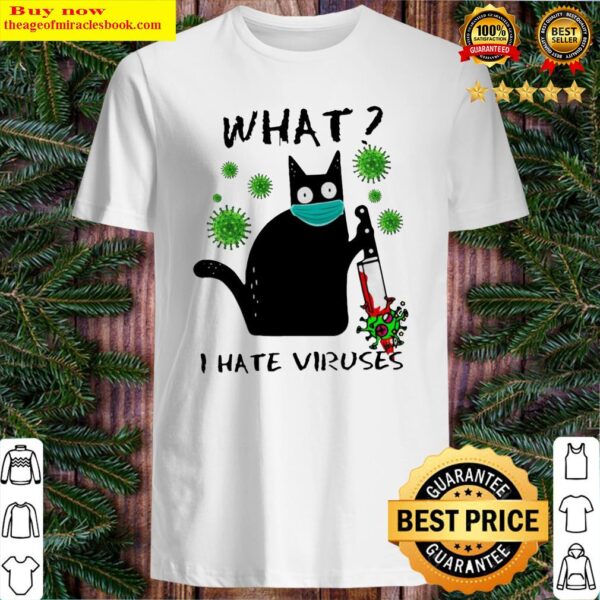 Michael Myers Black Cat what I hate Viruses Shirt