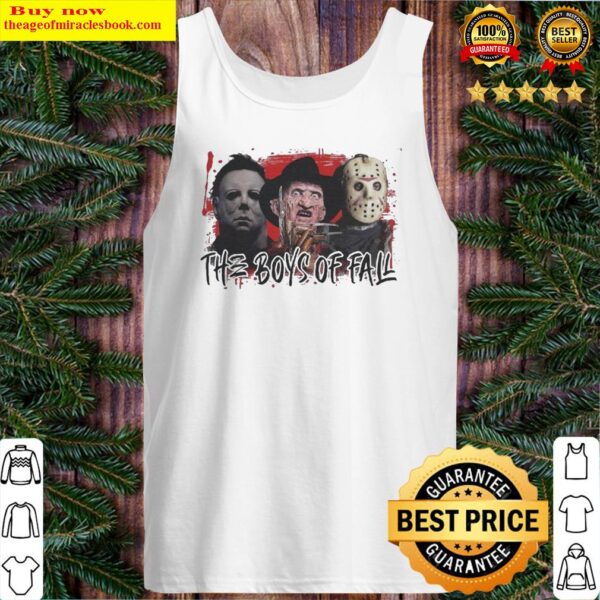 Michael Myers Freddy Krueger and Jason Voorhees the Boys of fall Halloween Tank Top