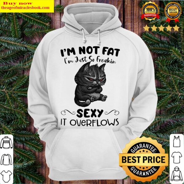 Mr.Black Cats i’m not fat i’m hust so freakin Sexy it overflows Hoodie