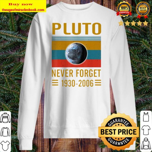 Never Forget Pluto Space Science Sweater