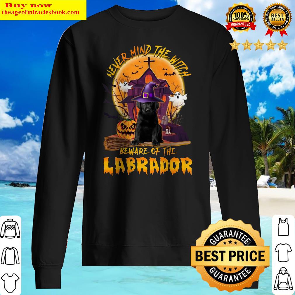 Never Mind The Witch Beware Of The Labrador Halloween Moon Sweater