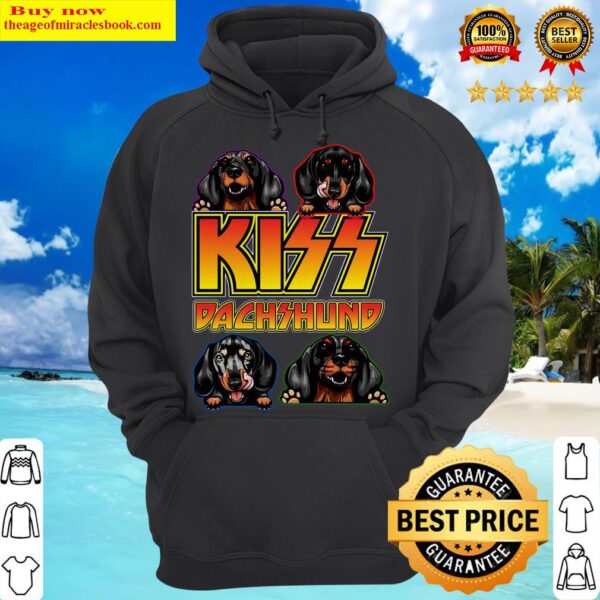 Nice Kiss Dachshund Kiss band mashup dachshund Hoodie