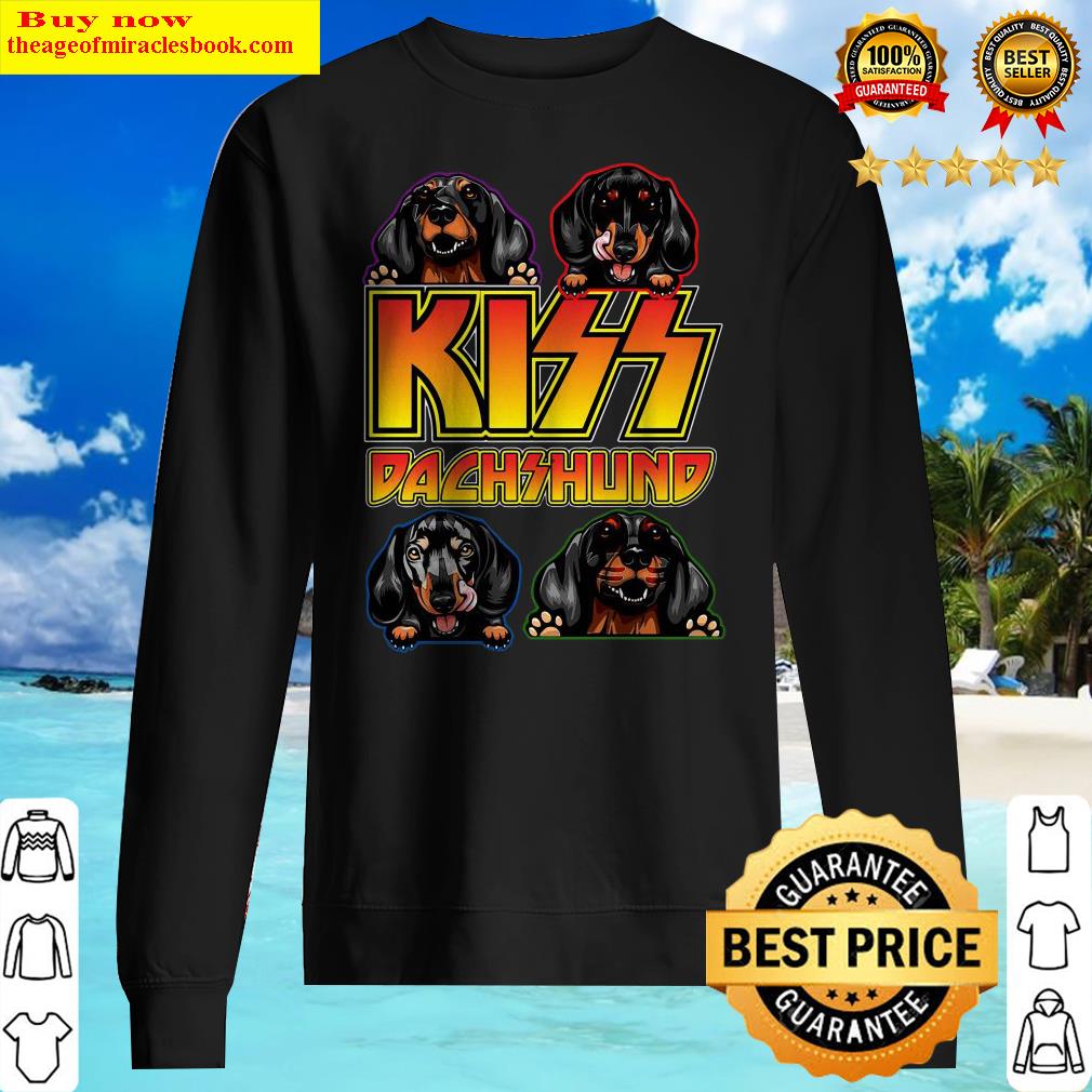 Nice Kiss Dachshund Kiss band mashup dachshund Sweater