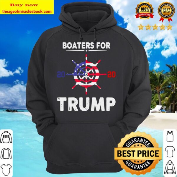 Novelty Election Slogan Boaters For Trump 2020 America Flag Hoodie