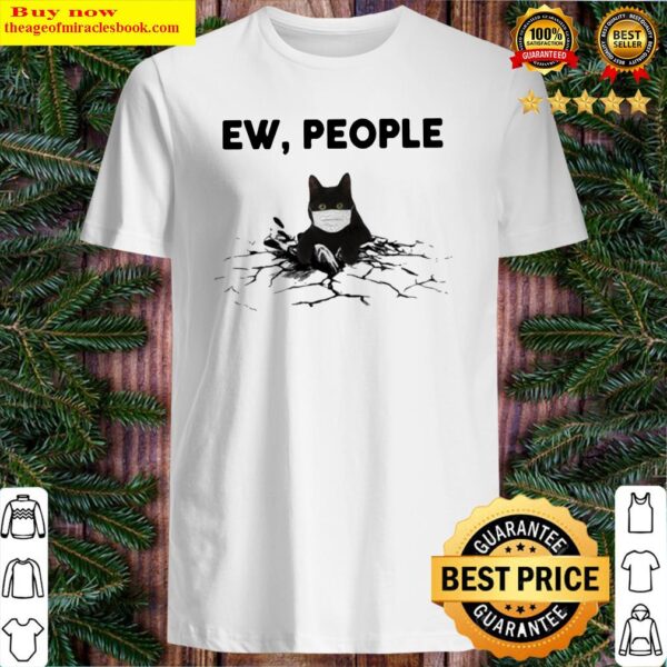 Official Black Cat face mask EW people Shirt