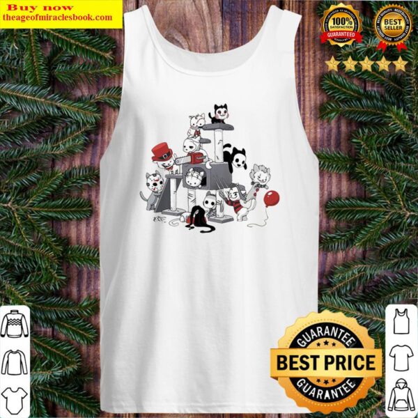 Park Cats Scariest Horror Movie Characters Halloween Tank Top
