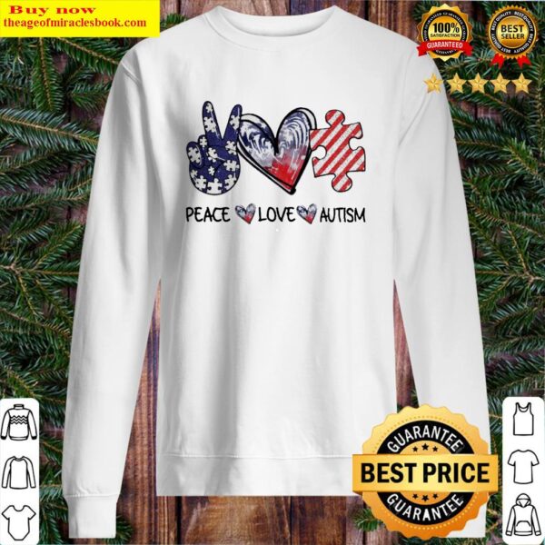 Peace Love Autism diamond Sweater