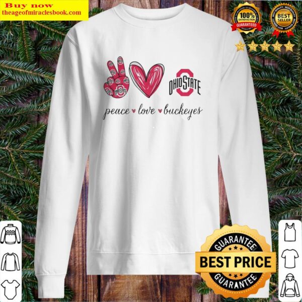 Peace Love Buckeyes Ohio State Sweater