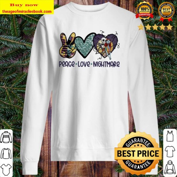 Peace Love Jack Skellington and Sally Nightmare Sweater