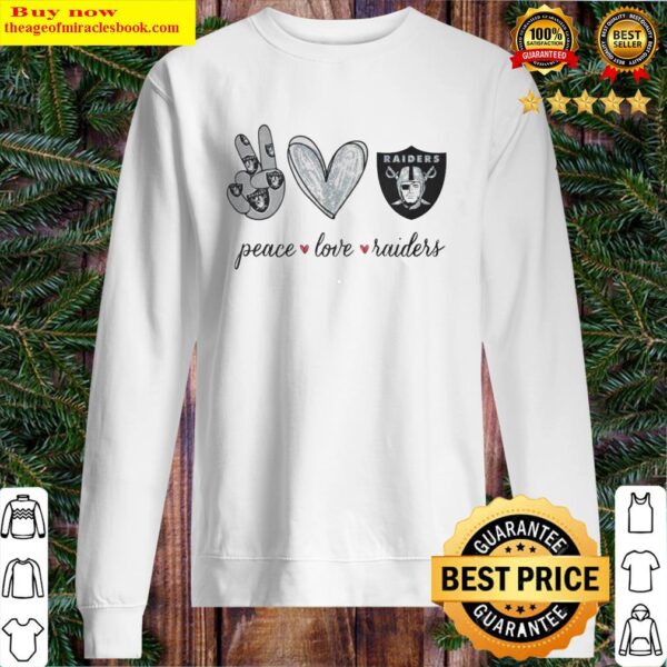 Peace Love Raiders diamond Sweater