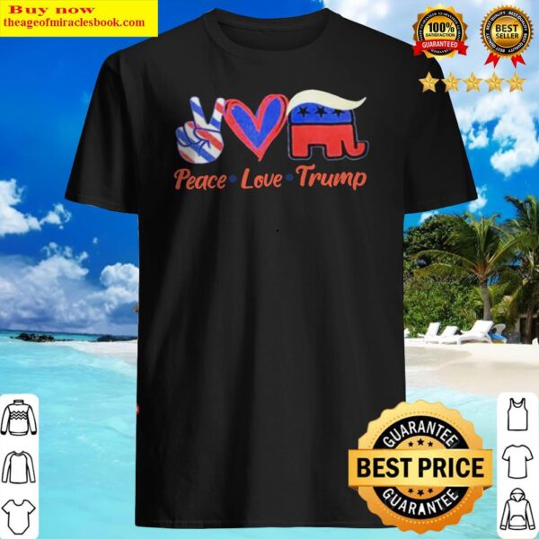 Peace love Trump America Flag Shirt