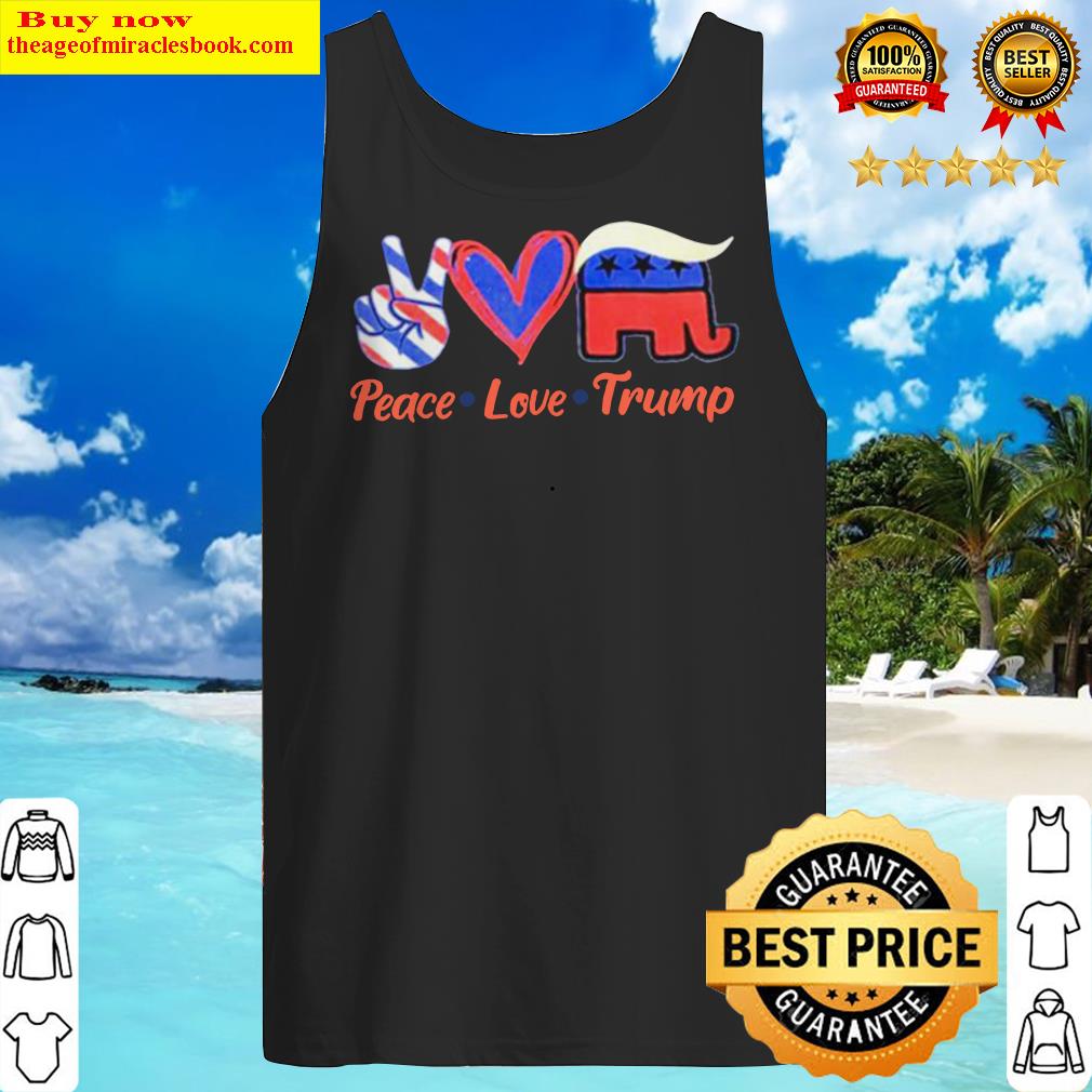 Peace love Trump America Flag Tank Top
