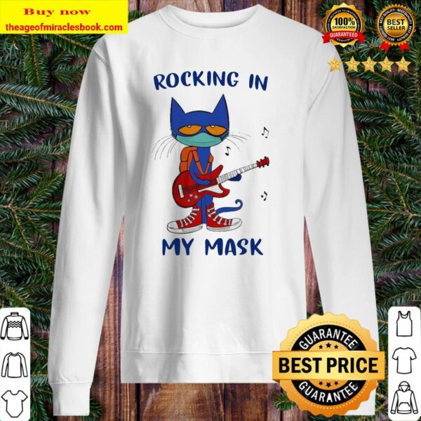 Pete the Cat Rocking in My mask Sweater