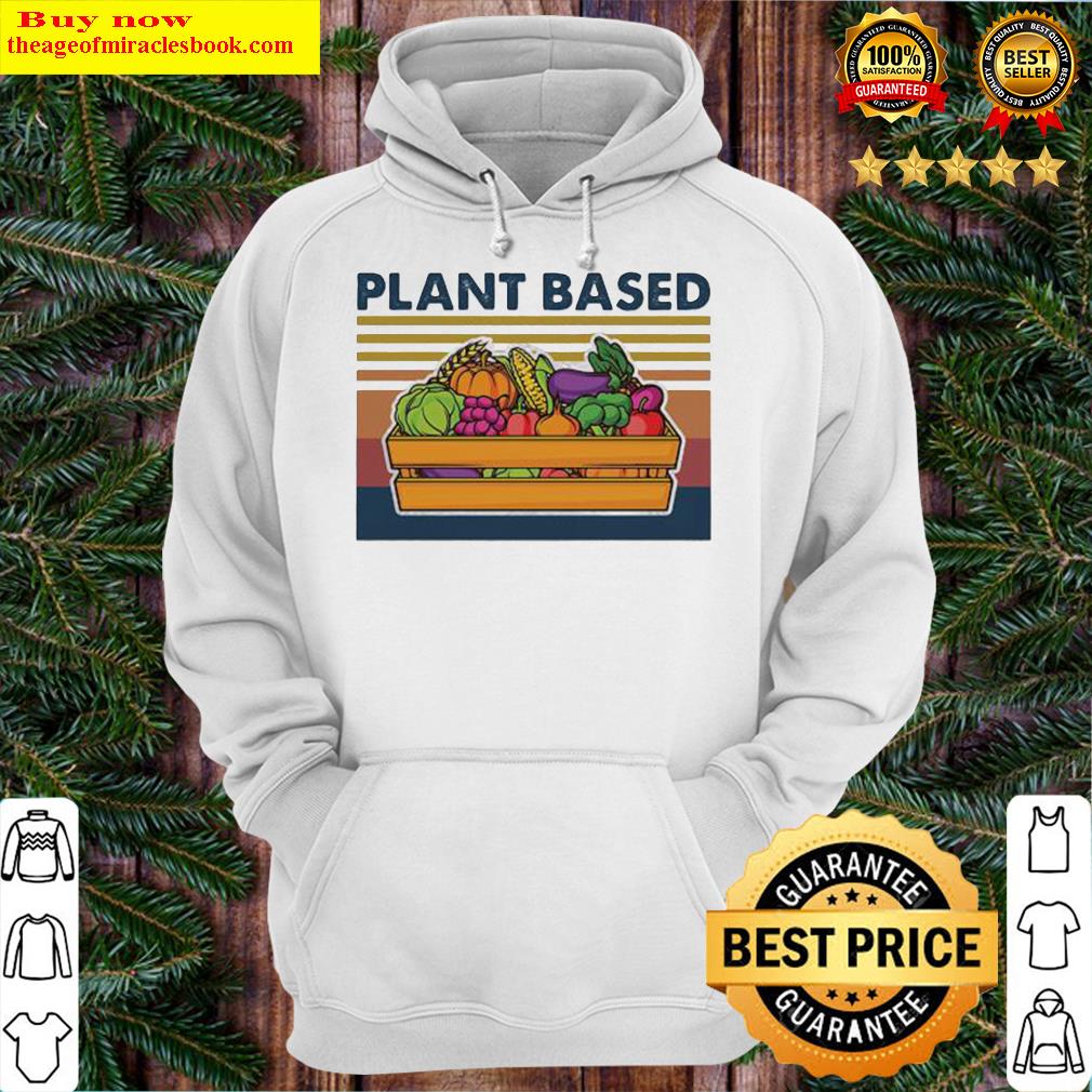Plant Based Vegan Vintage Retro Hoodie