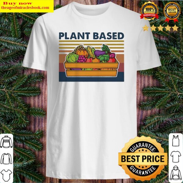 Plant Based Vegan Vintage Retro Shirt