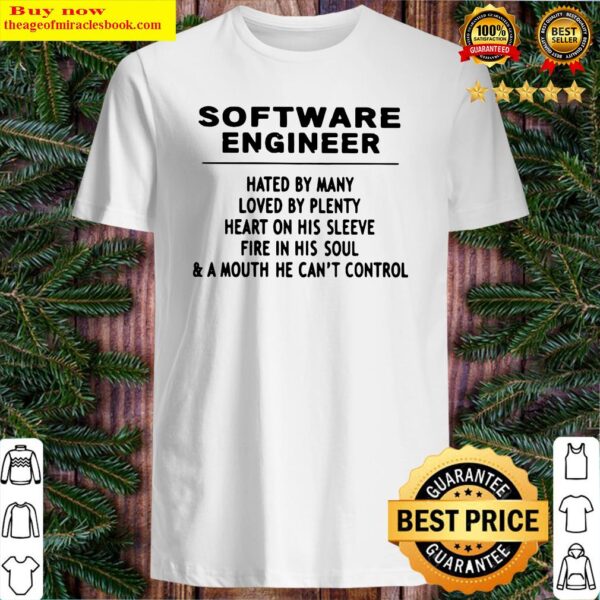 SOFTWARE ENGINEER HATED BY MANY LOVED BY PLENTY HEART Shirt