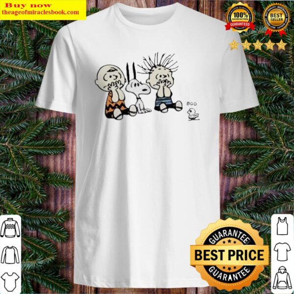 Snoopy and Charlie and Linus van Pelt Boo Halloween Shirt
