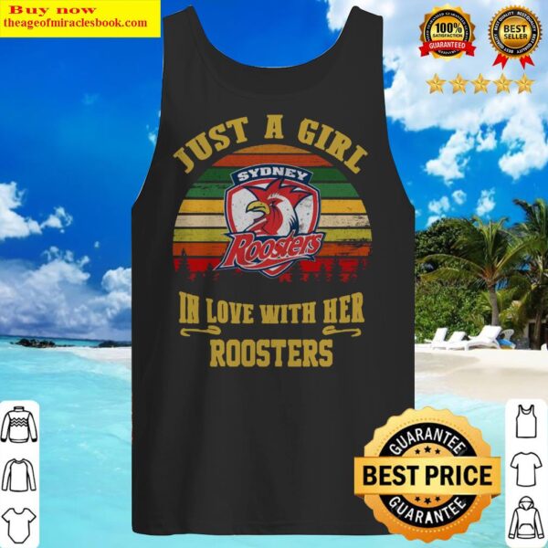 Sydney Roosters Just A Girl In Love With Her Roosters Vintage Retro Tank Top